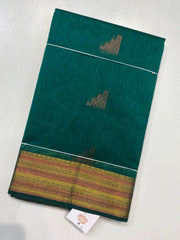Pine Green silk cotton saree - MIRASILKS Pine Green silk cotton saree