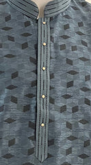Cloudy Grey Chikankari Kurta Set for Men - MIRASILKS Cloudy Grey Chikankari Kurta Set for Men
