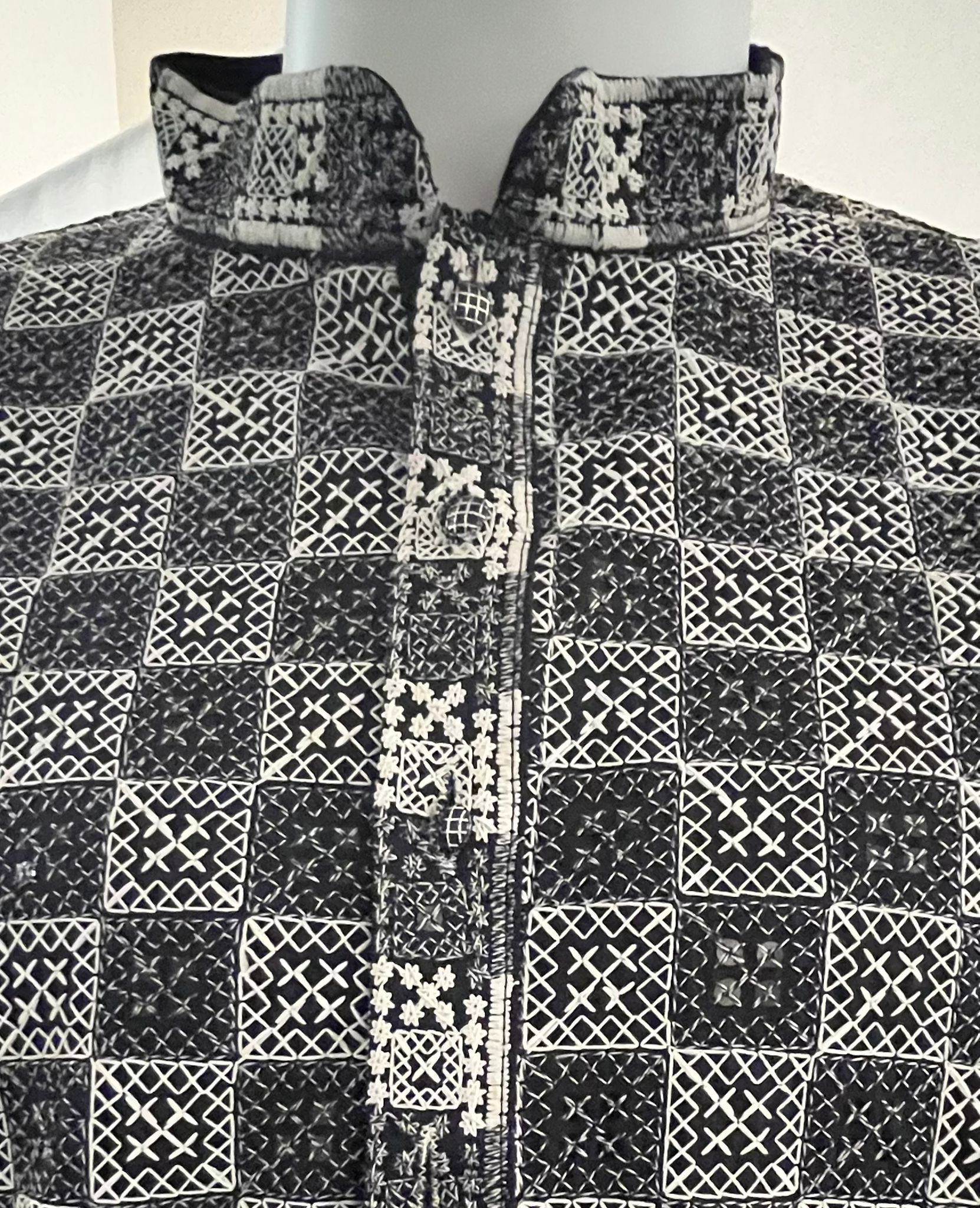 Smokey Black Chikankari Kurta Set for Men - MIRASILKS Smokey Black Chikankari Kurta Set for Men