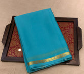 Turquoise Blue Mysore Pure Silk Saree