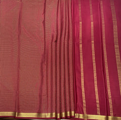 Rich Maroon ( Kattam )Golden Checks