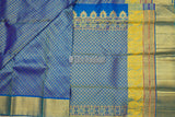 Imperial blue tissue gold Kanjivaram Silk Saree - MIRASILKS Imperial blue tissue gold Kanjivaram Silk Saree