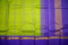 Peas Green Kanjivaram Silk Saree WITH BLOUSE - MIRASILKS Peas Green Kanjivaram Silk Saree WITH BLOUSE