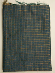 Timber Green Kota Check Saree With Golden Border - MIRASILKS Timber Green Kota Check Saree With Golden Border