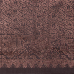 Wenge Kanjivaram Saree with Broad Zari Border - MIRASILKS Wenge Kanjivaram Saree with Broad Zari Border