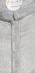 Grey Men's Pattern Kurta Set - MIRASILKS Grey Men's Pattern Kurta Set