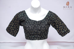 Black Blouse with Beautiful Sequins Work