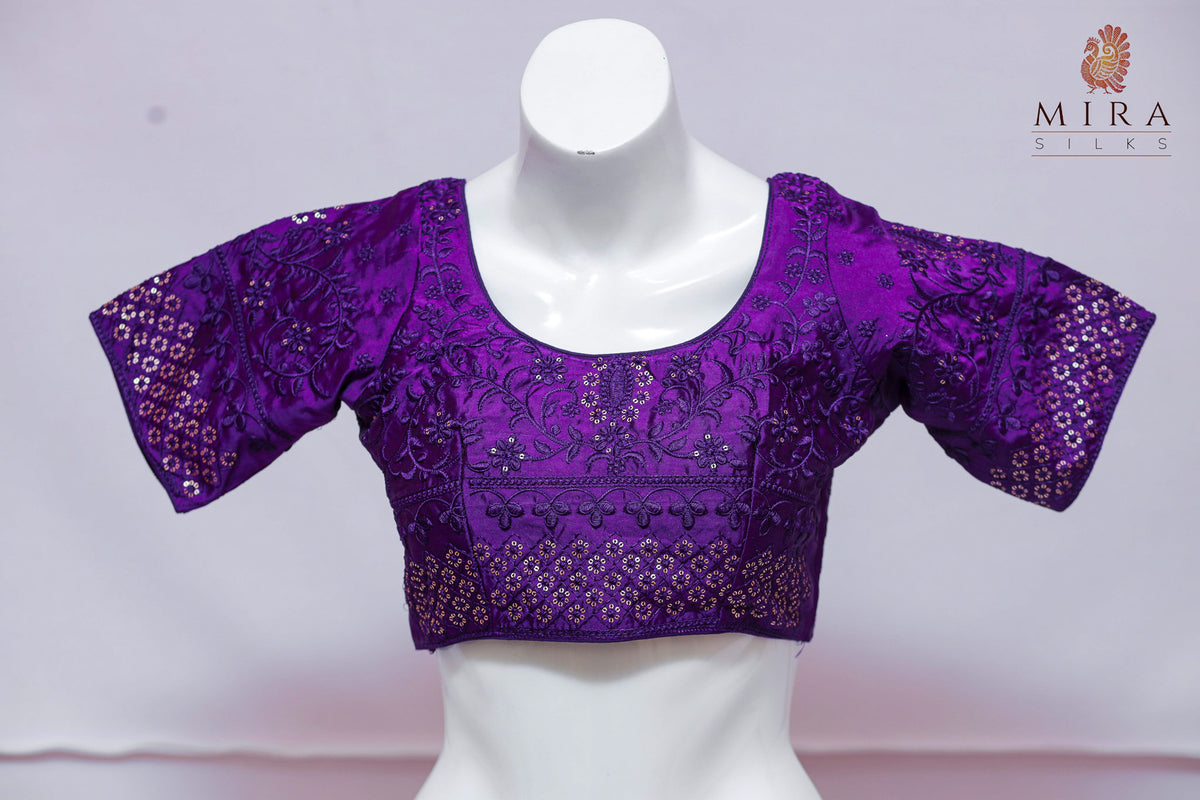 Indigo Embroidered Blouse