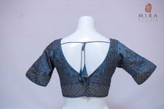 Grey Blouse with Embroidery and Sequins work