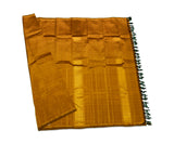 Mustard Kanjivaram Saree with Jasmine Flower( Malli moggu ) motifs