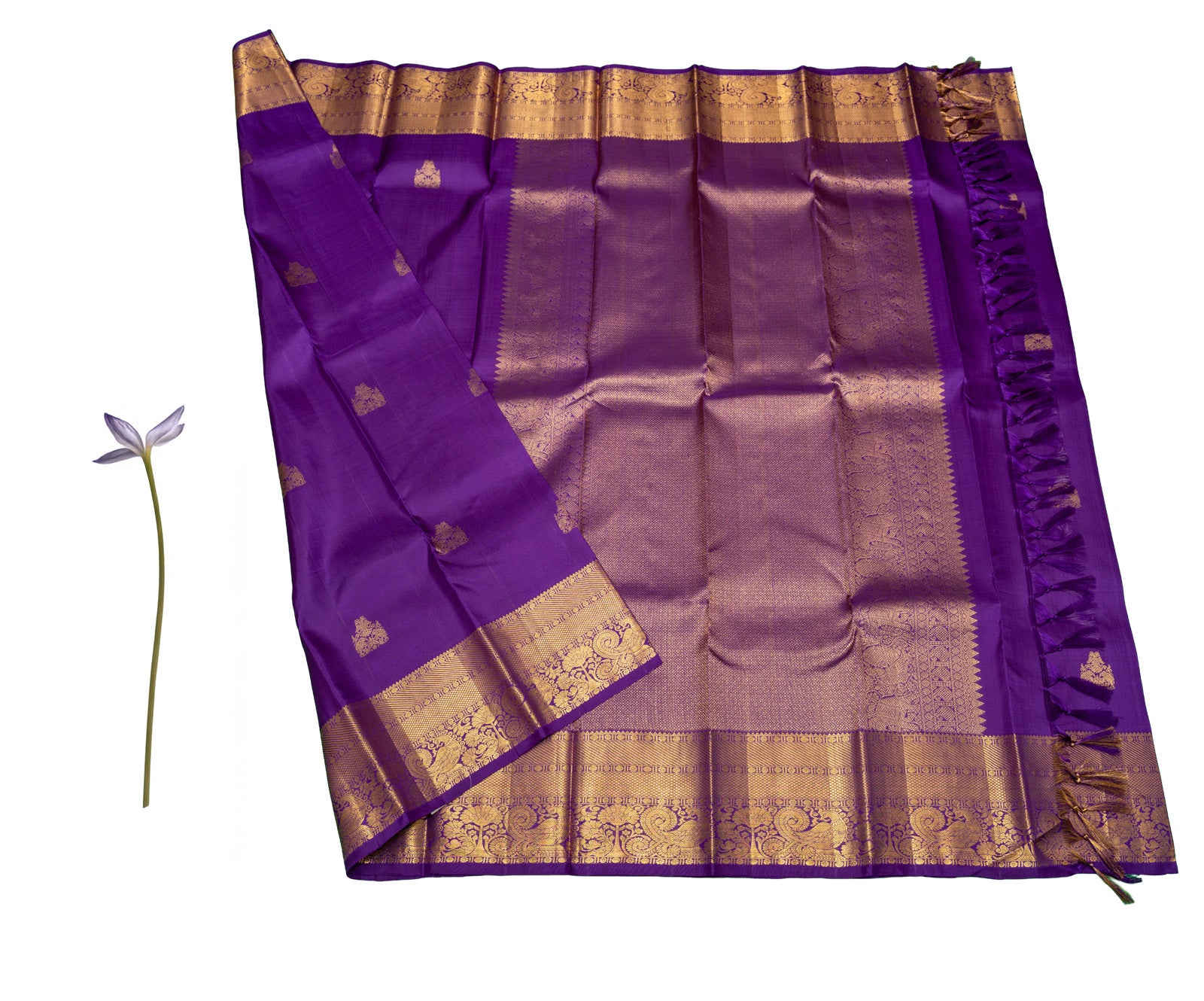 Purple Kanjivaram Saree