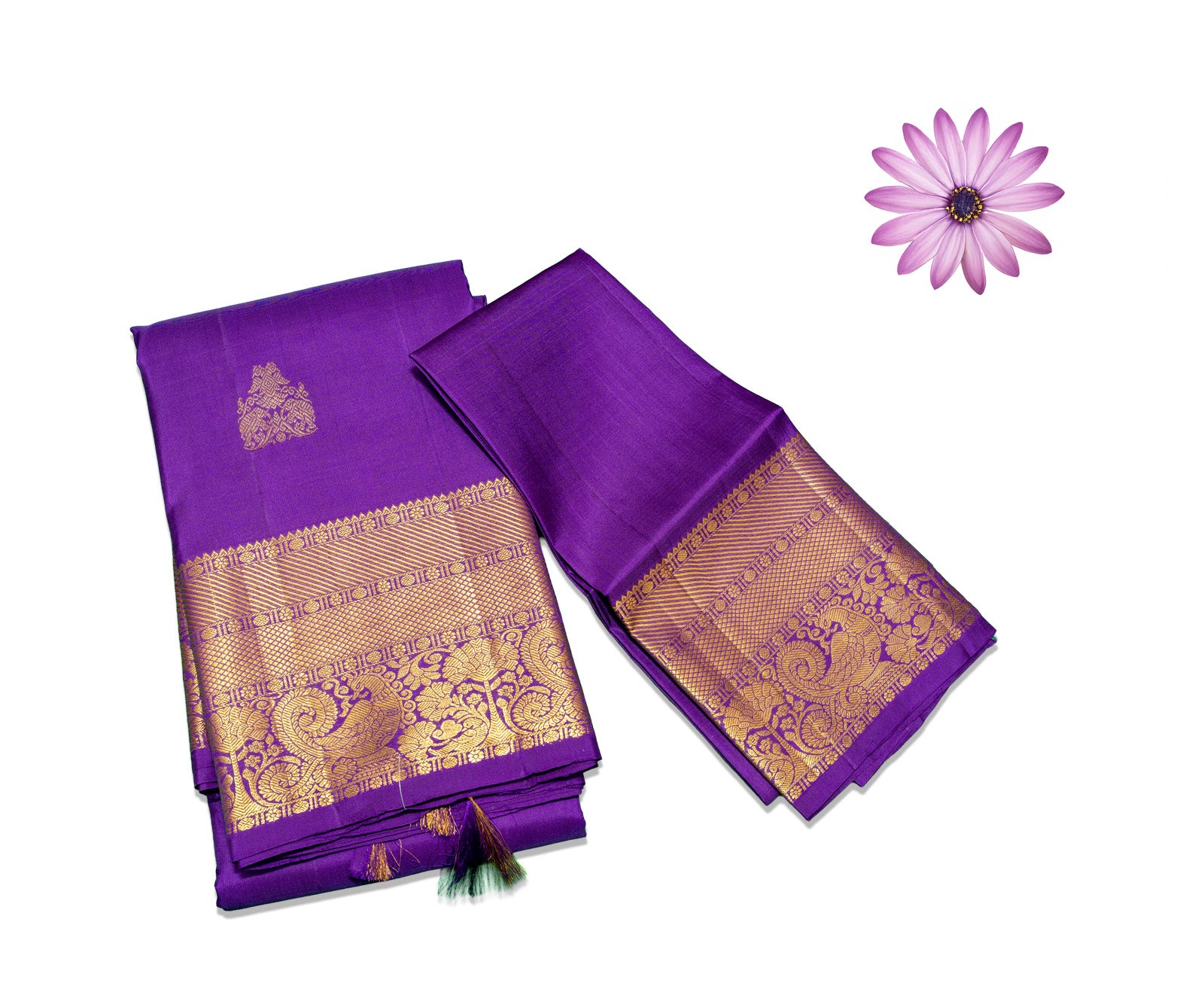 Purple Kanjivaram Saree