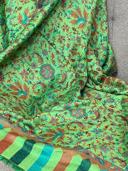 Silk Shawls/Stoles-green