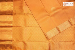 Sandy Brown saree with Copper zari border Kanjivaram Silk Saree