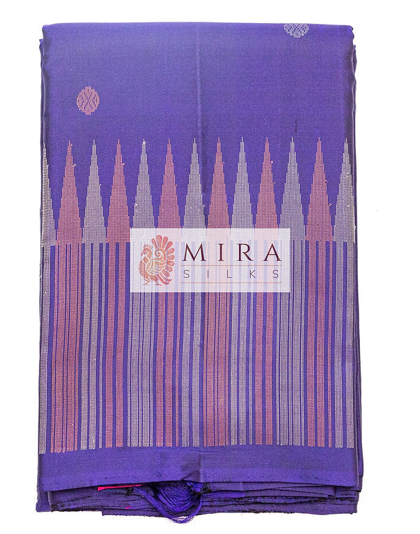 mid night blue kanjivaram sari