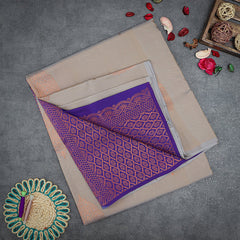 Mauve with Purple Pallu SoftSilk Saree