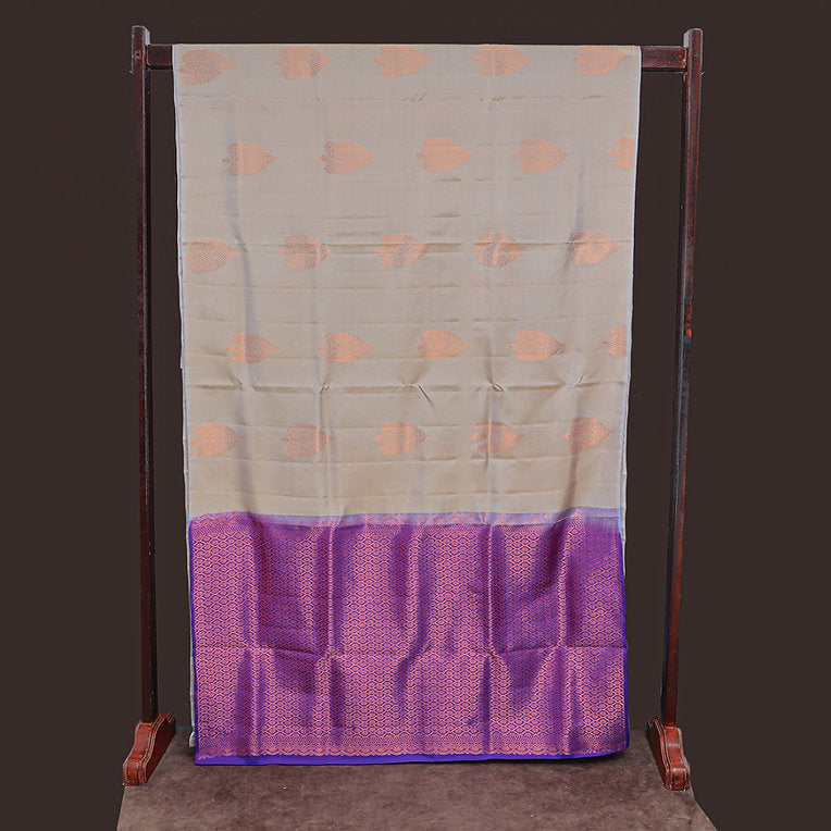 Mauve with Purple Pallu Soft Silk Saree