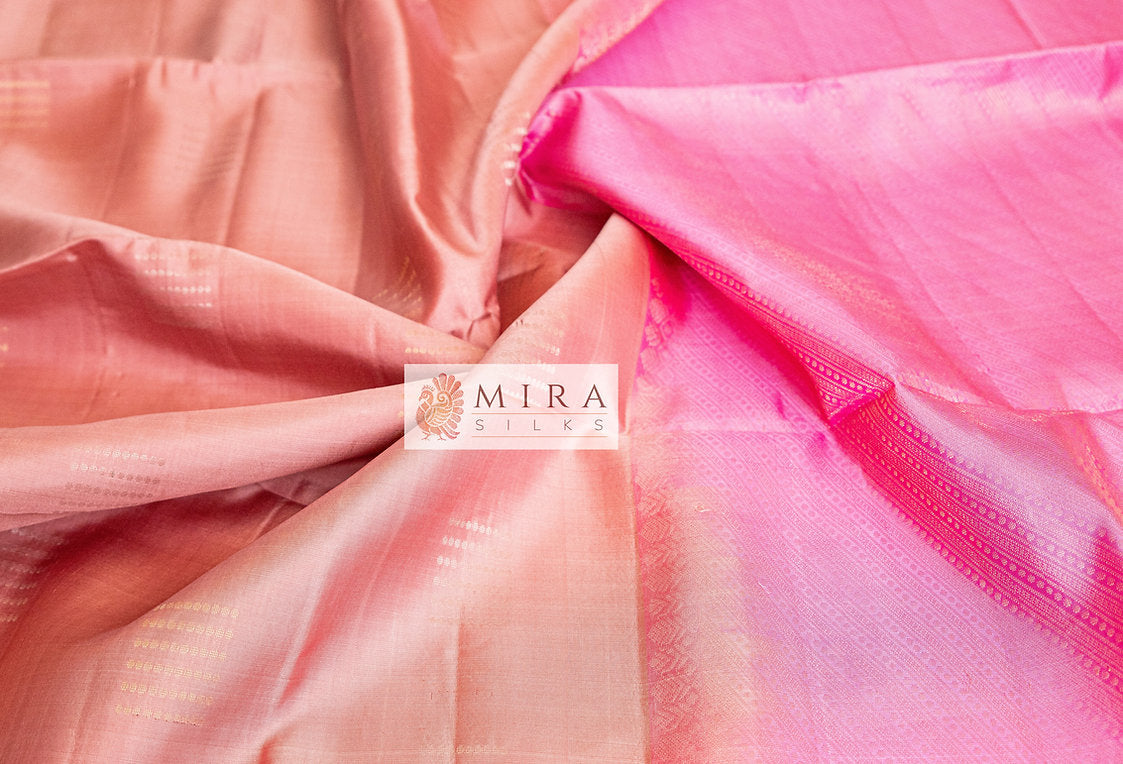 Mauve with pink soft silk saree