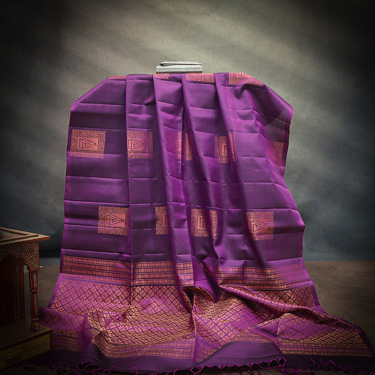 Magenta Kanjivaram Silk Sari