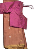 Peru Brown soft silk saree with blouse - MIRASILKS Peru Brown soft silk saree with blouse 