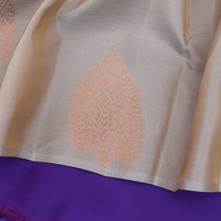 Mauve with Purple Pallu Soft Silk Saree