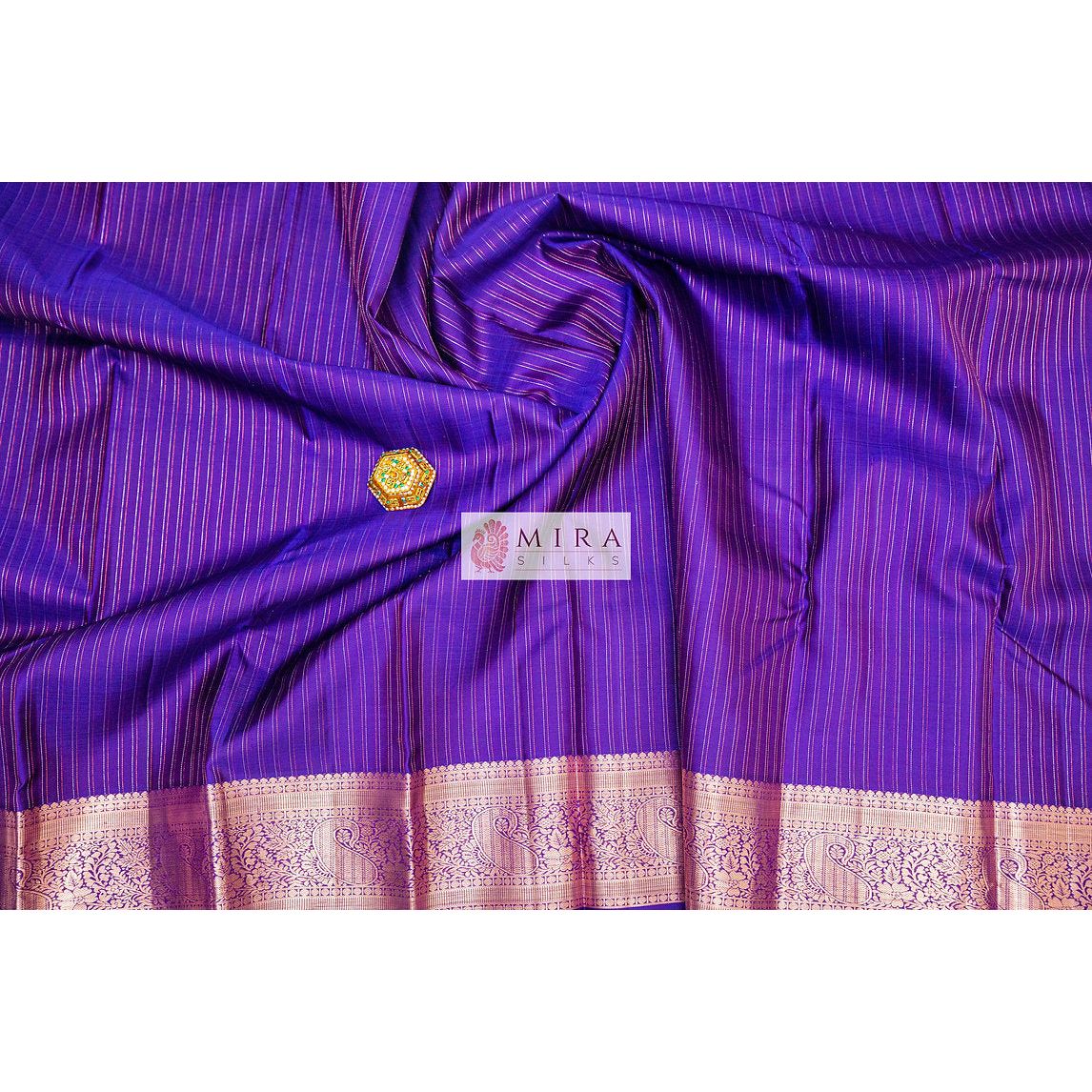 Indigo Blue Kanjivaram Silk Saree