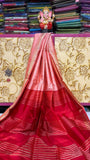 Baby Pink with Dark Pink pallu Bengal Silk Saree