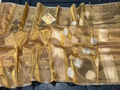 Brass Gold Tissue Organza Saree