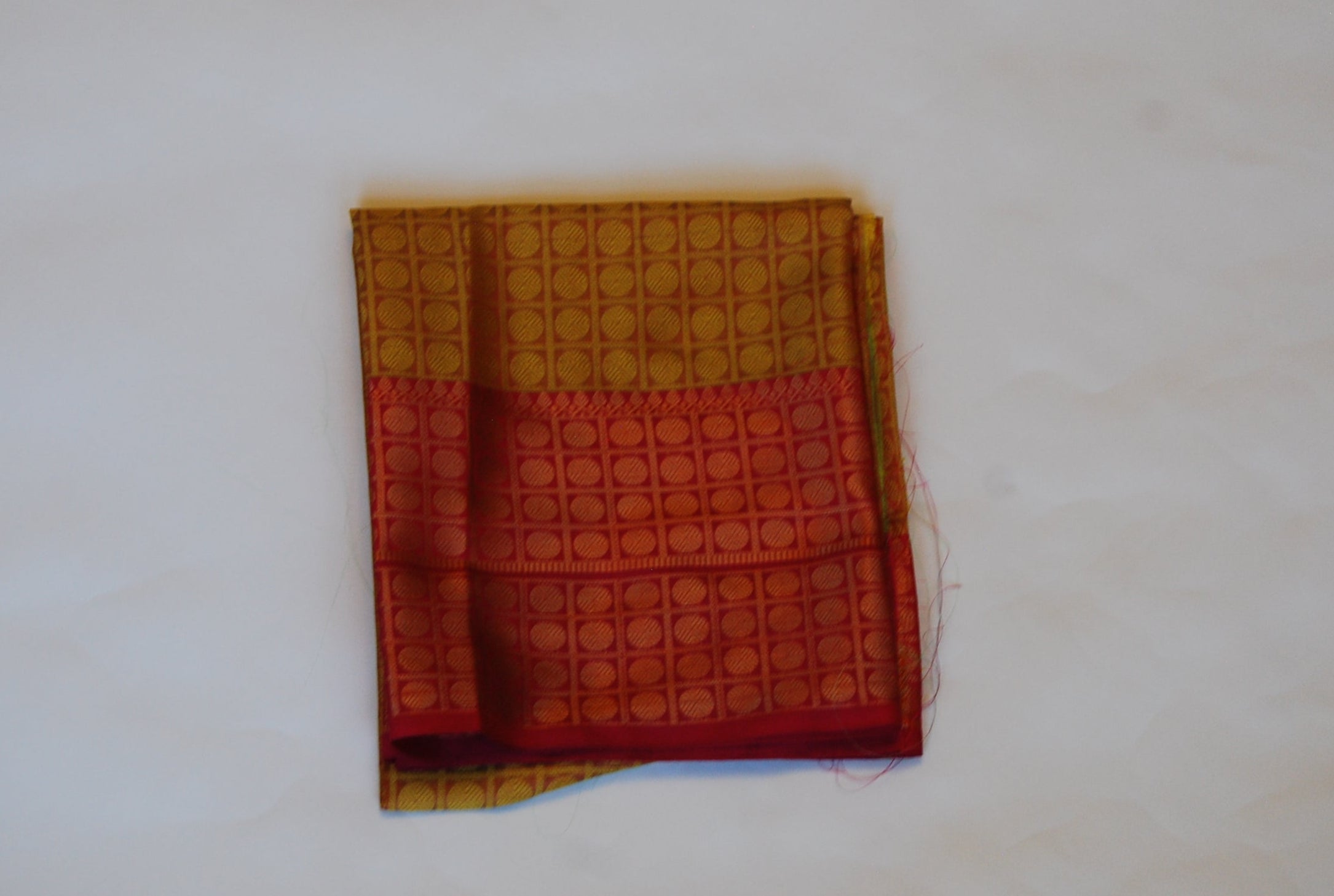Lemon Green Banarasi Semi Silk Saree with Burgundy Border