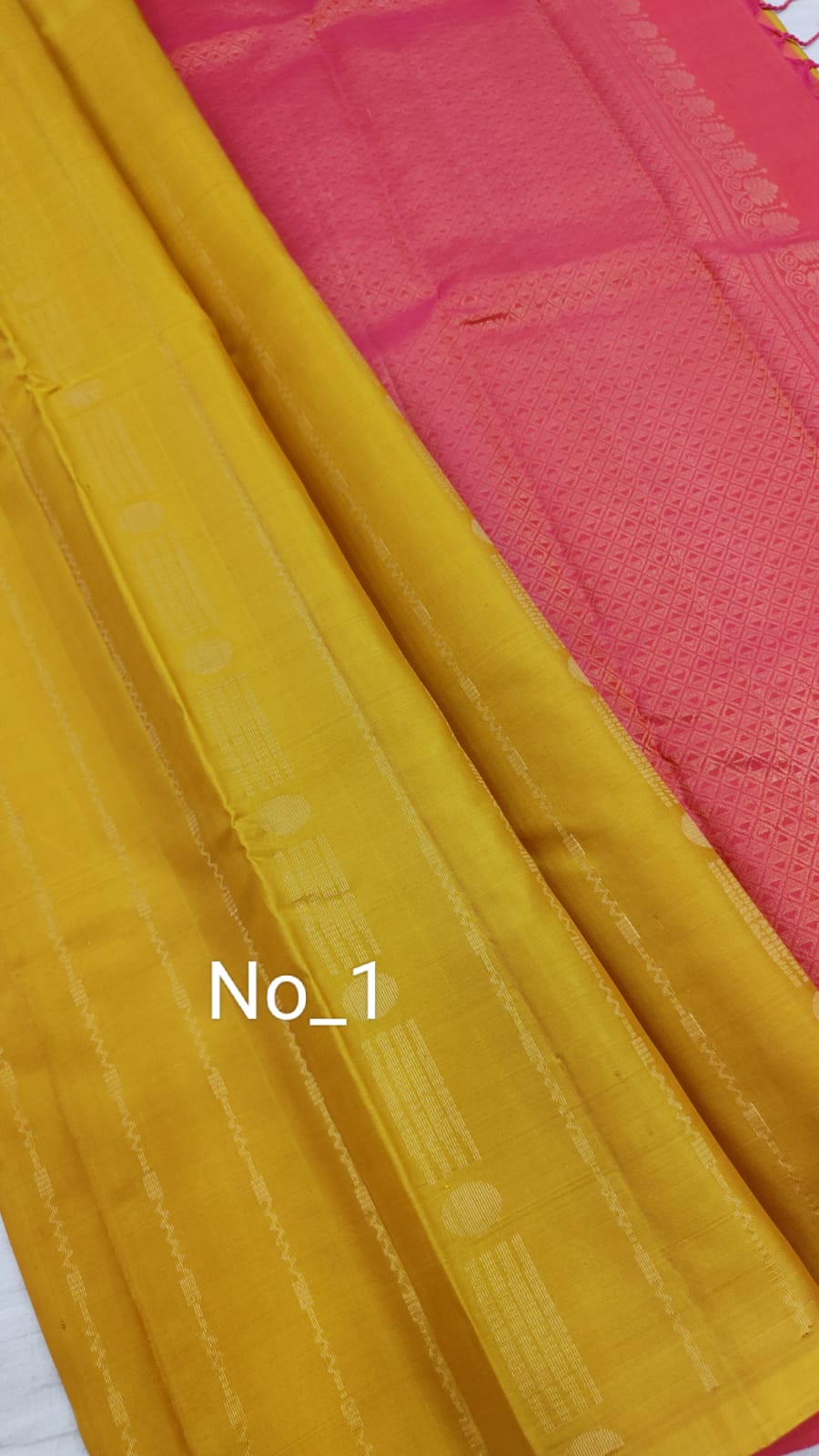 Dark Mustard Soft Silk Saree with Dark Coral Pallu