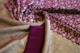 Deep Wine Georgette Design Banarasi saree - MIRASILKS Deep Wine Georgette Design Banarasi saree 