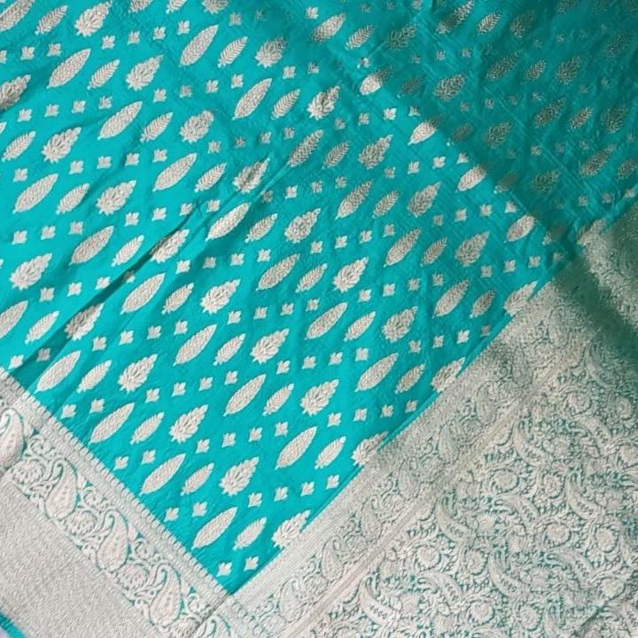 Wedding saree - Aquamarine Green Banarasi Katan Jaal Saree