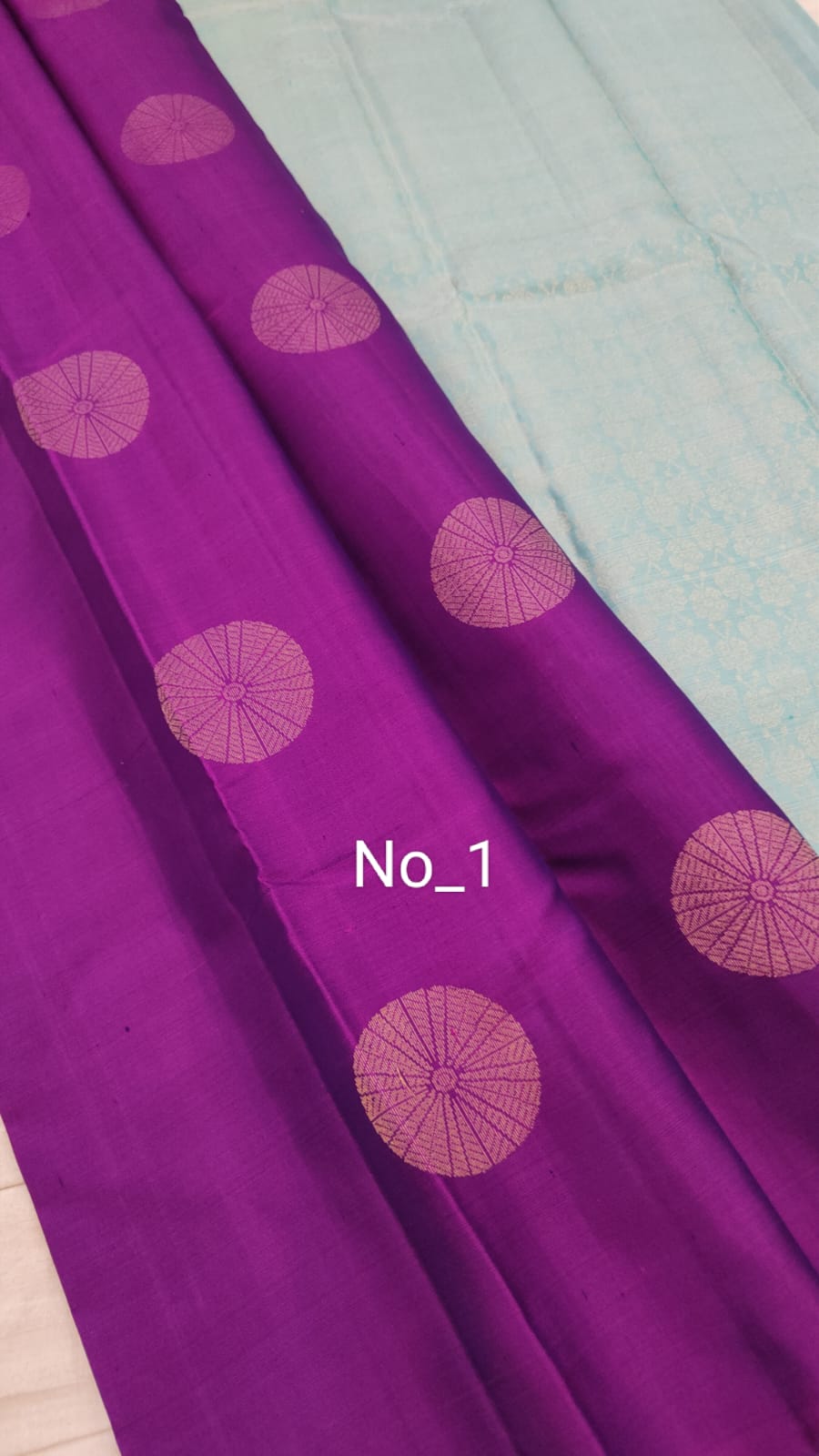 Grey Soft Silk Saree with Warm Purple Pallu