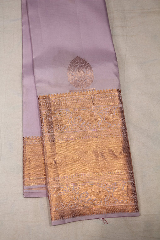 Heather Purple Kanjivaram Silk Sari