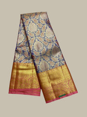 Honey and Purple Viscose Silk Saree