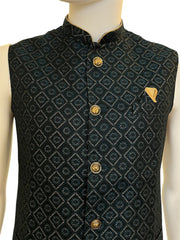 Indian Ethnic Men's Dark Green Jacket