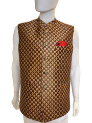 Indian Ethnic Men's Clay Brown Jacket