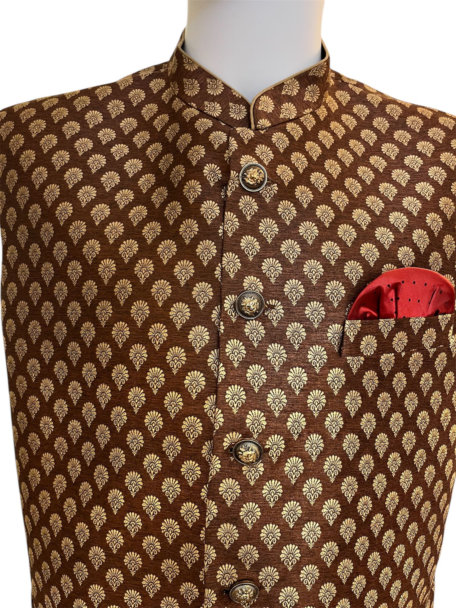 Indian Ethnic Men's Clay Brown Jacket