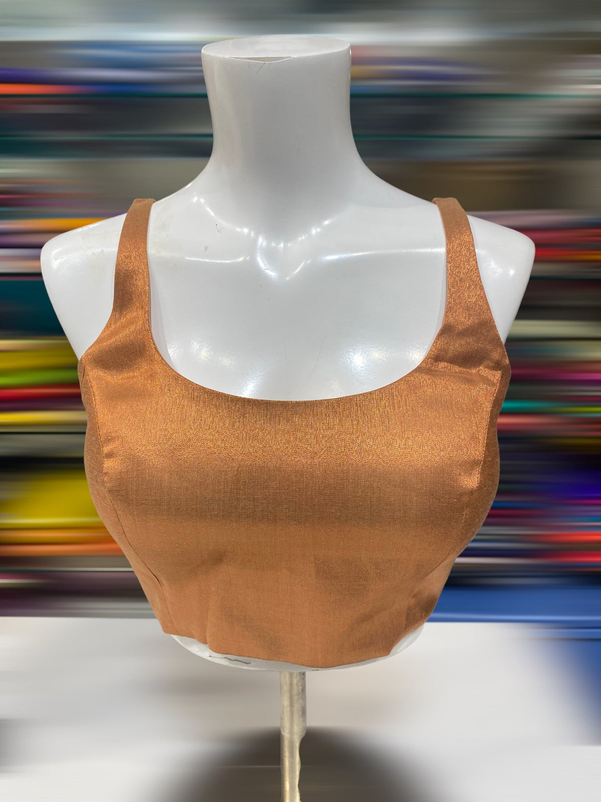 Rose Gold Sleeveless tissue blouse sz 36