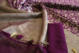 Deep Wine Georgette Design Banarasi saree - MIRASILKS Deep Wine Georgette Design Banarasi saree 