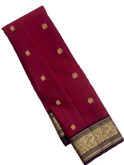 Reddish Brown Kanjivaram Saree with Coffee Border
