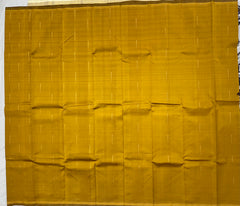 Bright Mustard Kanjivaram Saree with Gold Zari Border