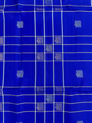 Royal Blue Saree with Light Grey pallu