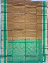 Mustard Color Soft Silk Saree with Green Border