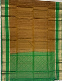 Mustard Color Soft Silk Saree with Green Border