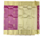 Dusky Purple Kanjivaram Saree With Gold Zari Pallu