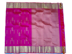 Cherry Red Kanjivaram Saree with Paprika Border