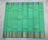 Mint Green Kanjivaram Saree with Golden Zari Border