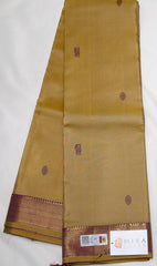 Chandan Kanjivaram Saree with purple Border & pallu