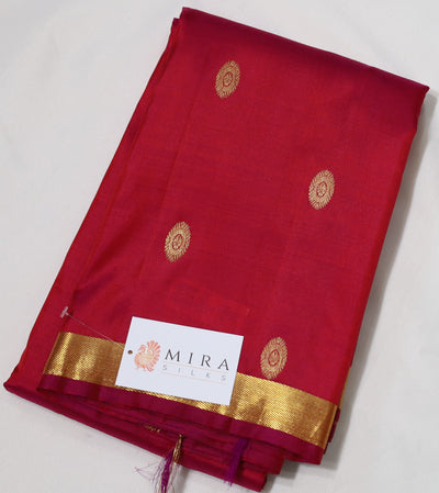 Red Kanjivaram Saree with Golden Border